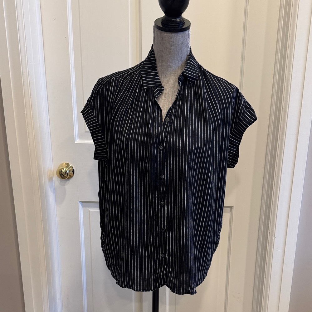 Madewell Central Button Front Shirt in Harold Stripe
